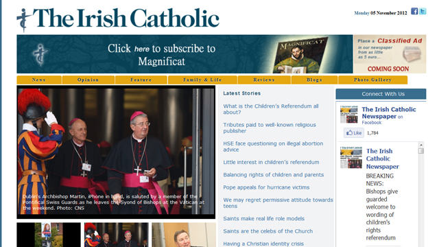 New website for The Irish Catholic